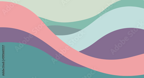 Soft pastel abstract background of flowing waves with gentle curves and subtle color transitions, conveying a sense of calm and serenity