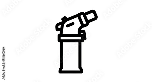 Detailed Line Art Illustration of a Butane Torch.