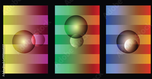 Color gradient and oval shapes a visual study in hue and form