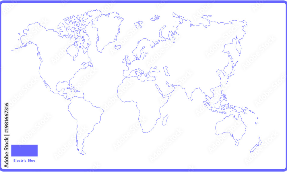 Naklejka premium World Map Vector Flat Minimal Geography Design
