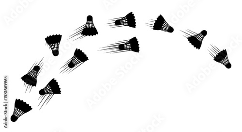 Shuttlecock Motion Vector – Flight Path & Speed Set