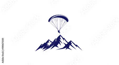 Paragliding Adventure Above Mountain Peaks - Scenic Outdoor Sport