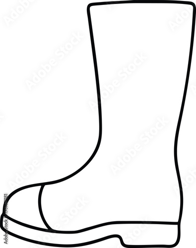 Sturdy Tall Safety Boot Featuring a Reinforced Rounded Toe for Demanding Workplaces and Outdoor Tasks