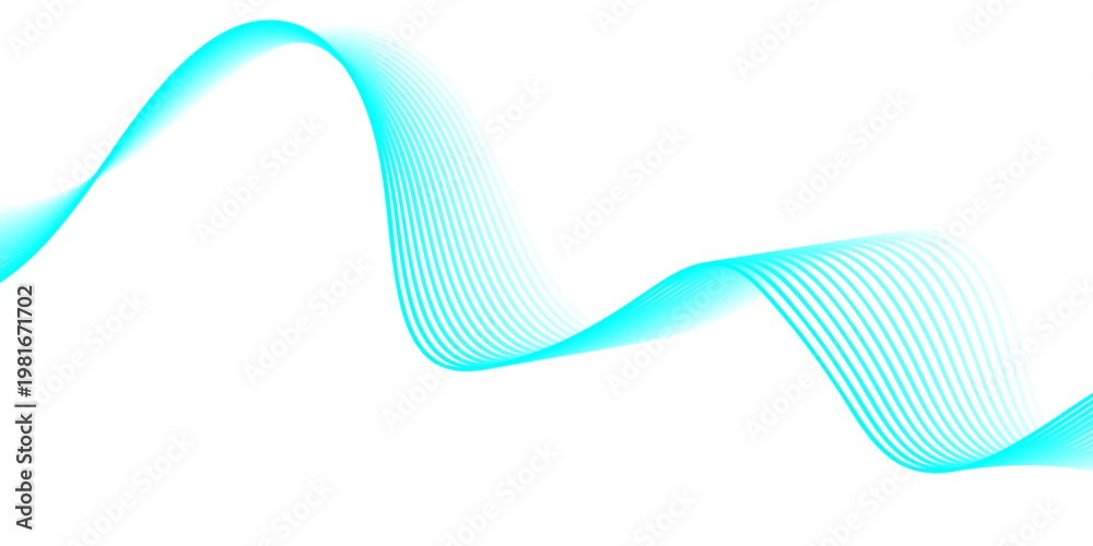 Fototapeta premium Abstract blue wave vector illustration with flowing lines and digital gradient patterns creating a dynamic motion design for a professional business technology backdrop