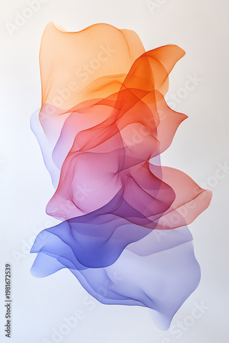 Ethereal Abstract Form with a Vibrant Color Gradient