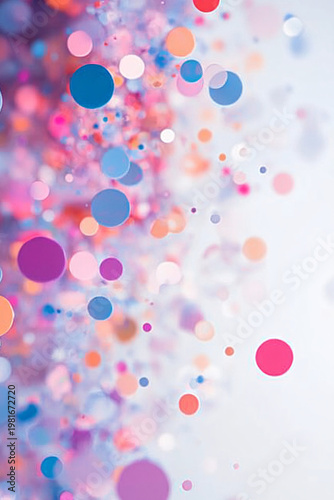 Colorful bokeh celebration background with vibrant particles