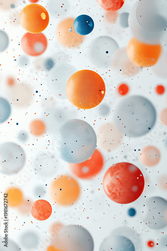 Cosmic Dance of Colorful Molecular Spheres and Orbs