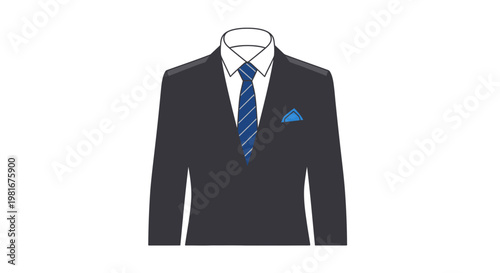 Professional Business Attire Suit and Tie Formal Wear Concept