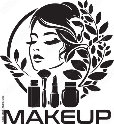 Makeup Woman Face Vector Design | Elegant Female Beauty Illustration for Cosmetics & Fashion
