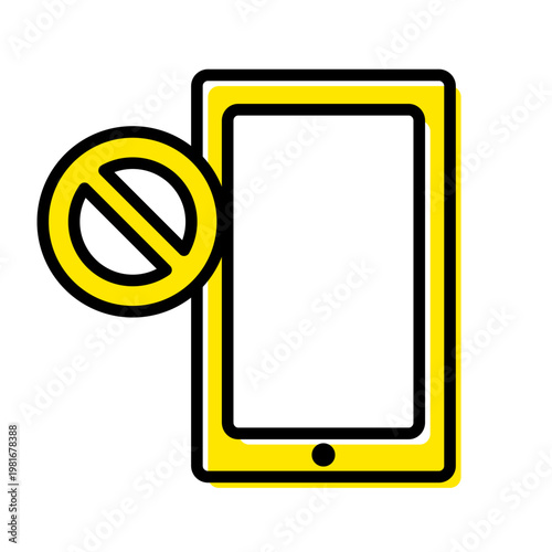 スマホ使用禁止を示す禁止アイコン