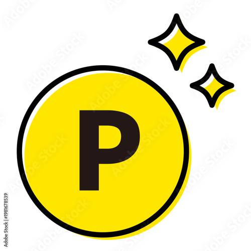 ポイント アイコン Pマーク 強調 表示