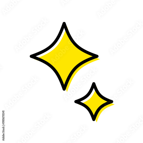 キラキラアイコン シンプル装飾イラスト