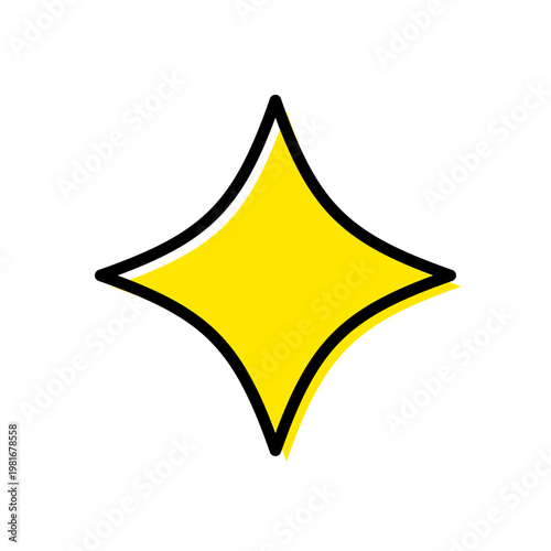 輝きマーク 星形シンプルアイコン