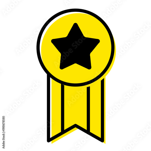 評価バッジ 星アイコン シンプル素材