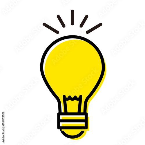 電球/アイデア/発想/シンプルアイコン素材