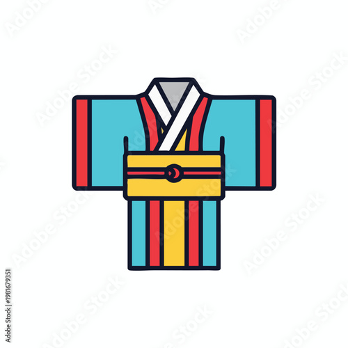 Colorful Traditional Costume Illustration for Cultural Events and Celebrations