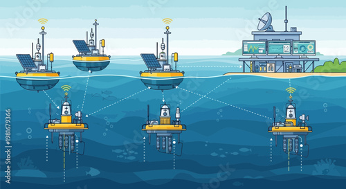 Oceanographic Monitoring Network: Buoys and Research Station