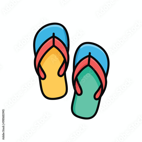 Colorful Flat Style Flip Flops for Casual Summer Fashion