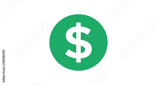 A green circle displays a white dollar sign representing money