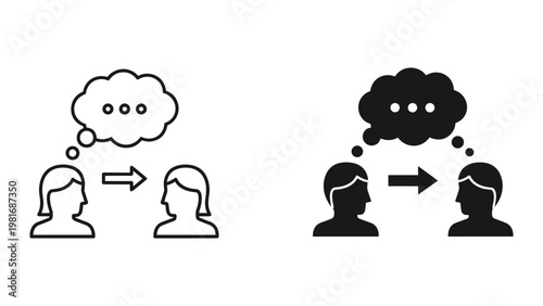 Conversation gesture talking people illustration