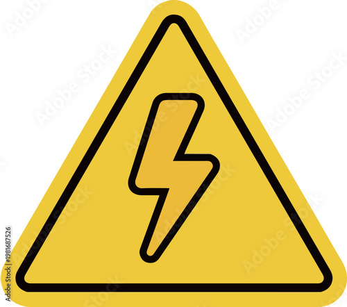 Electric hazard character illustration, electrical warning safety sign PNG