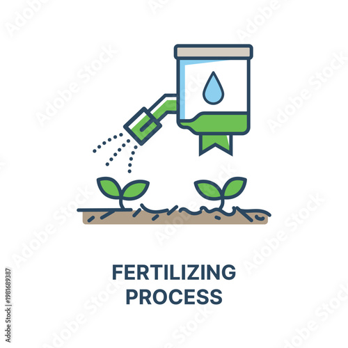 Smart Farming Ecosystem Icon 3 Fertilizing Process
