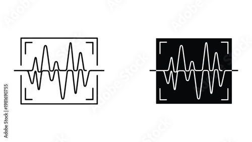 ECG heart wave close up medical monitor display
