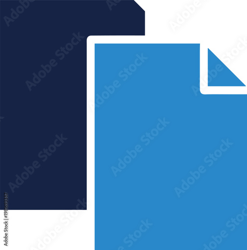 Free Download Abstract overlapping document layers icon representing file comparison or multiple page management in a flat design style. - GFXLoad