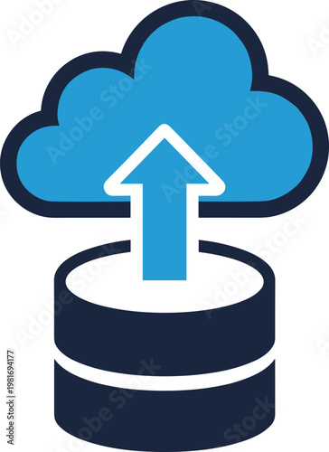 Uploading a database to a cloud storage system for backup and synchronized data management.