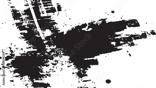 Monochrome splash texture with random patterns. Black ink drops and splashes abstract design. 