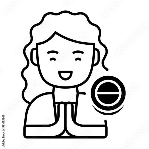 This Hospitality icon is suitable for Indonesian Culture, etc