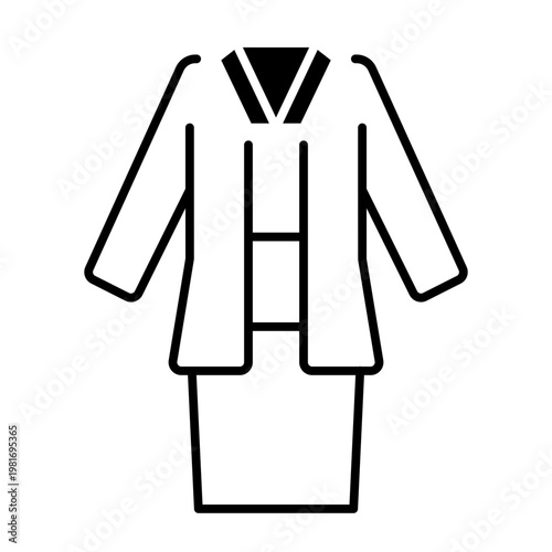 This Kebaya icon is suitable for Indonesian Culture, etc