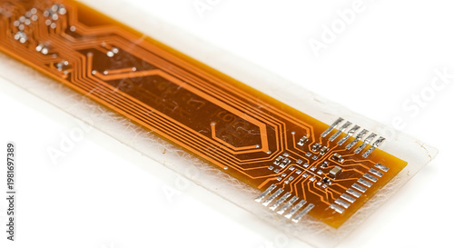 Detailed view of a modern flexible printed circuit board for advanced electronic applications