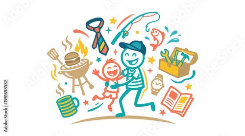 Happy Father's Day Cartoon