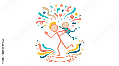 Father Celebrating Achievement with Child