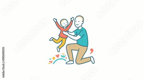 Father Playing with a Happy Child