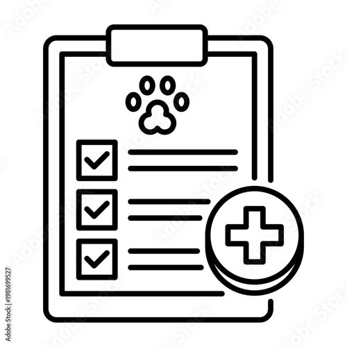 This Medical Check icon is suitable for pet adoption, etc