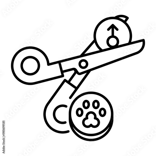 This Sterilization icon is suitable for pet adoption, etc