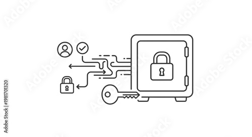 Secure data protection, cybersecurity, safe storage, encrypted access