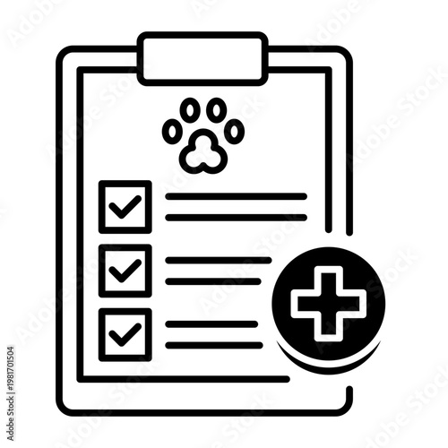 This Medical Check icon is suitable for pet adoption, etc