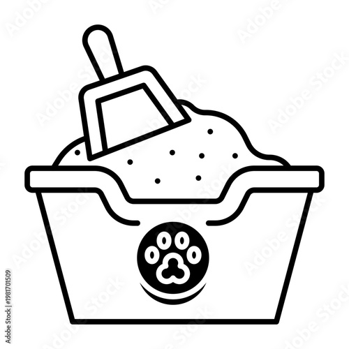 This Litter Box icon is suitable for pet adoption, etc
