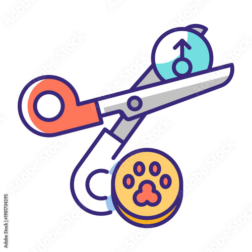 This Sterilization icon is suitable for pet adoption, etc