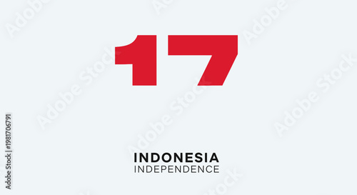 Indonesia Independence Day, August 17th, Red and White Flag Colors
