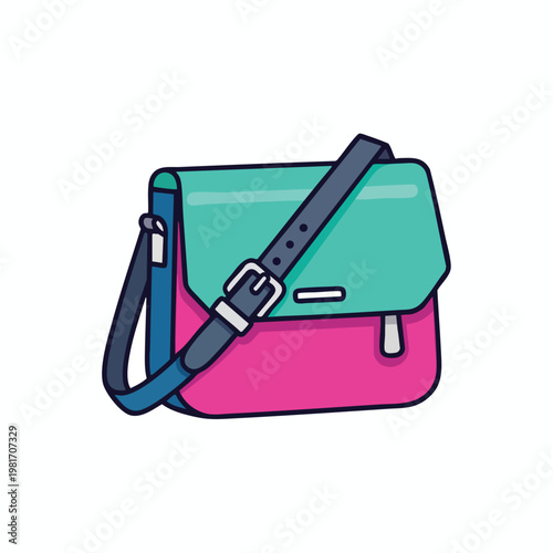 Colorful Modern Crossbody Bag with Adjustable Strap for Casual and Travel Use