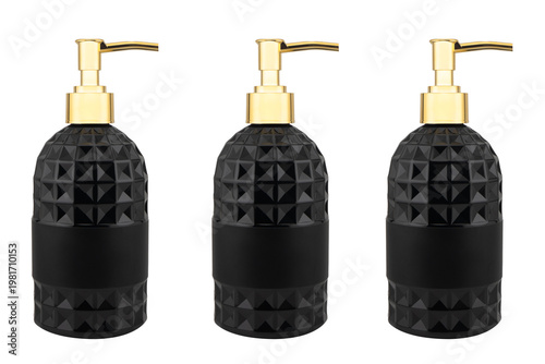 Plastic bottle for detergent cleaning agent iIsolated on white background. Plastic bottle isolated with clipping path. Empty space for text