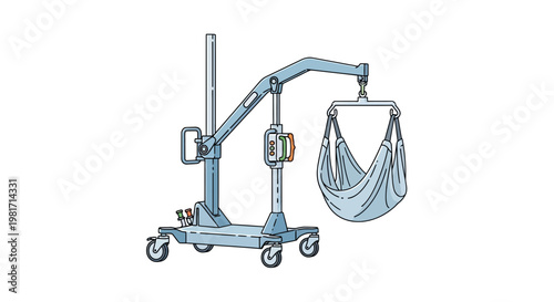 Patient Lift Device with Sling