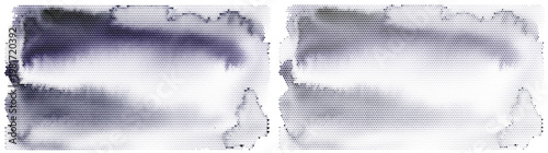 Abstract dark purple watercolor wash background, moody indigo ink splash texture, set of 2 artistic vector paint strokes for elegant design