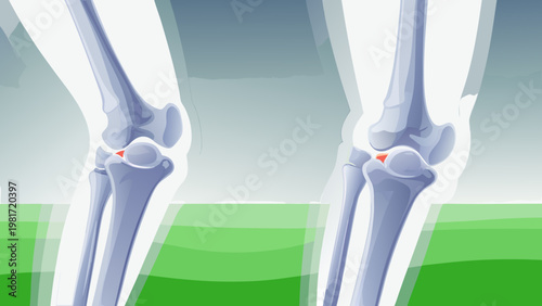 Elbow Joint Structure Scene Vector Illustration o