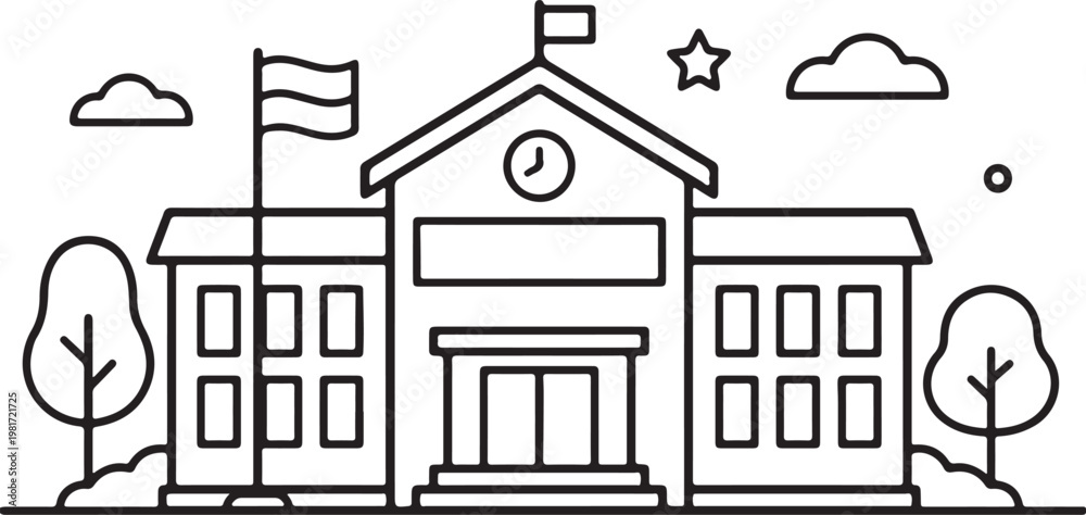 Fototapeta premium simple outline element for you need