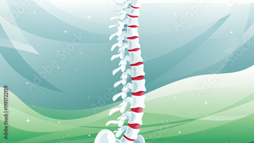 Spine Vertebrae Breakdown Scene Vector Illustrati